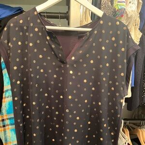 Papermoon (Stitch Fix) navy blue and rose gold top!